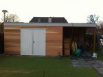 red cedarhout schuur